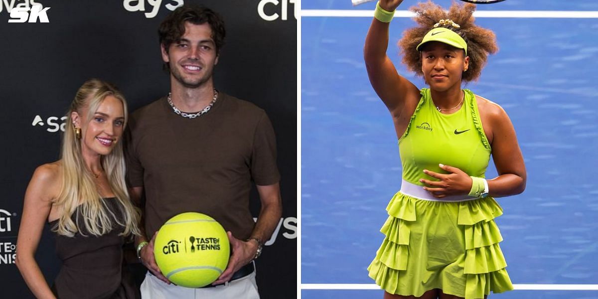 Morgan Riddle with Taylor Fritz (L) &amp; Naomi Osaka (R) [Image Source: Instagram/Taylor Fritz ; Getty Images]