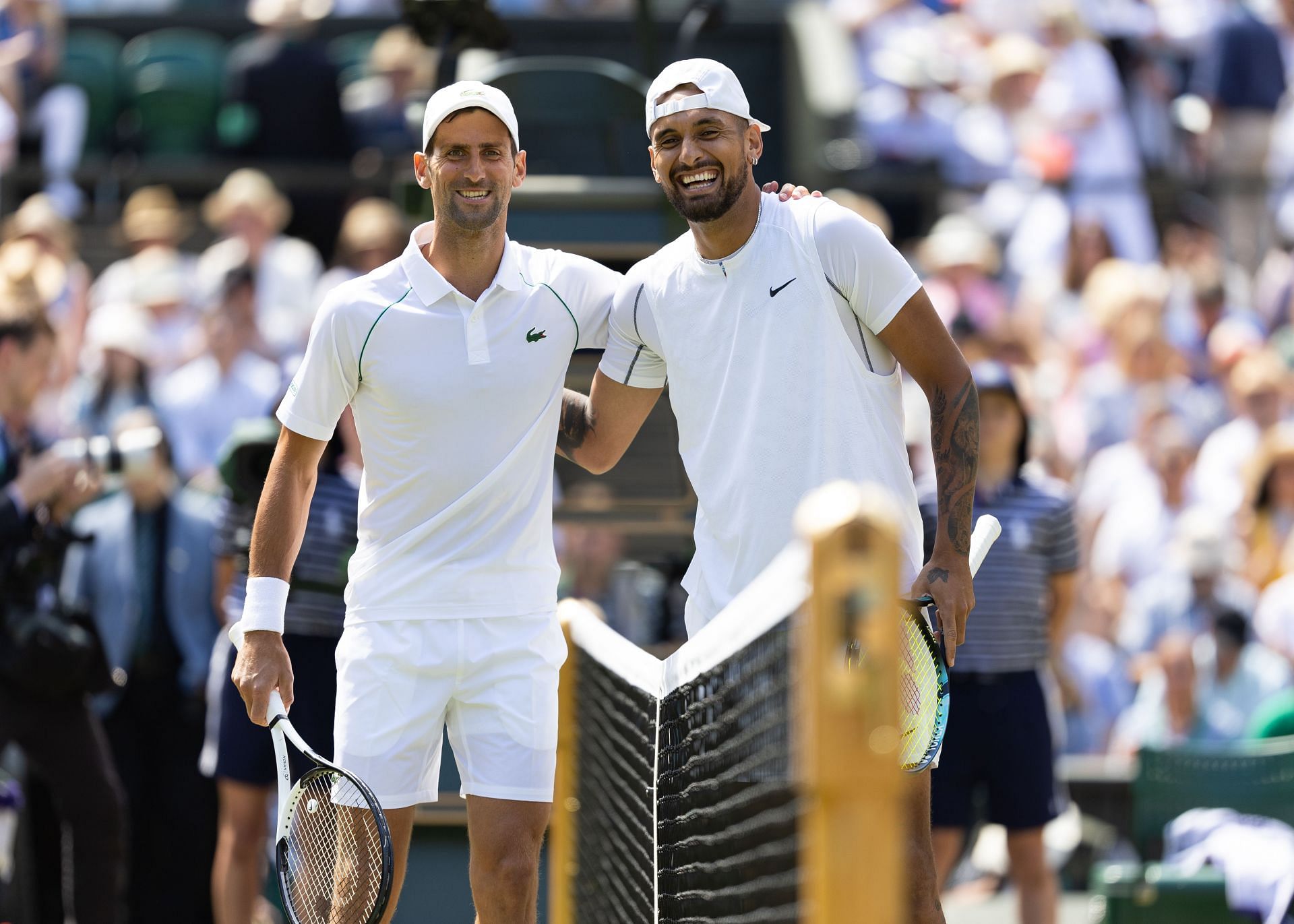 Novak Djokovc (L) &amp; Nick Kyrgios (R) [Source: Getty]