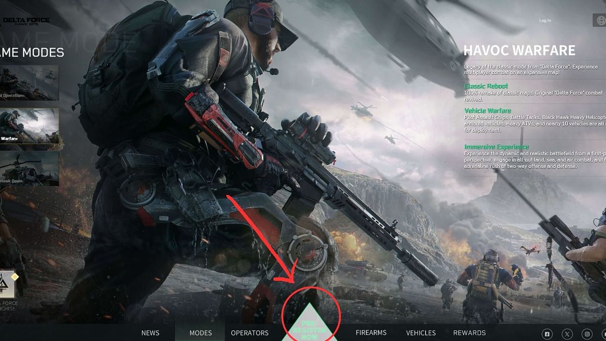Pre-register Delta Force Hawk Ops