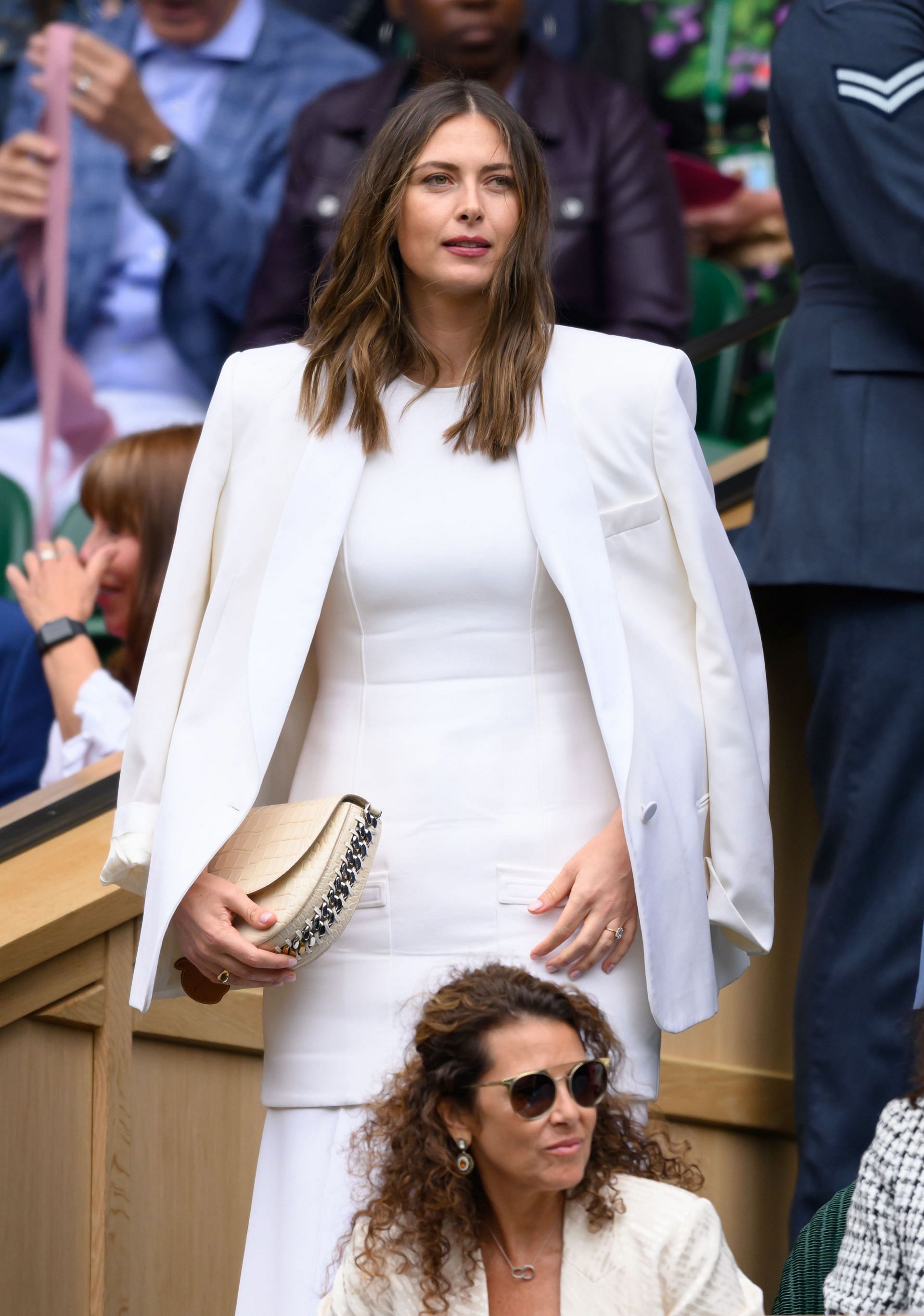 Maria Sharapova - Celebrity Sightings At Wimbledon 2024 - Day 13 - Source: Getty