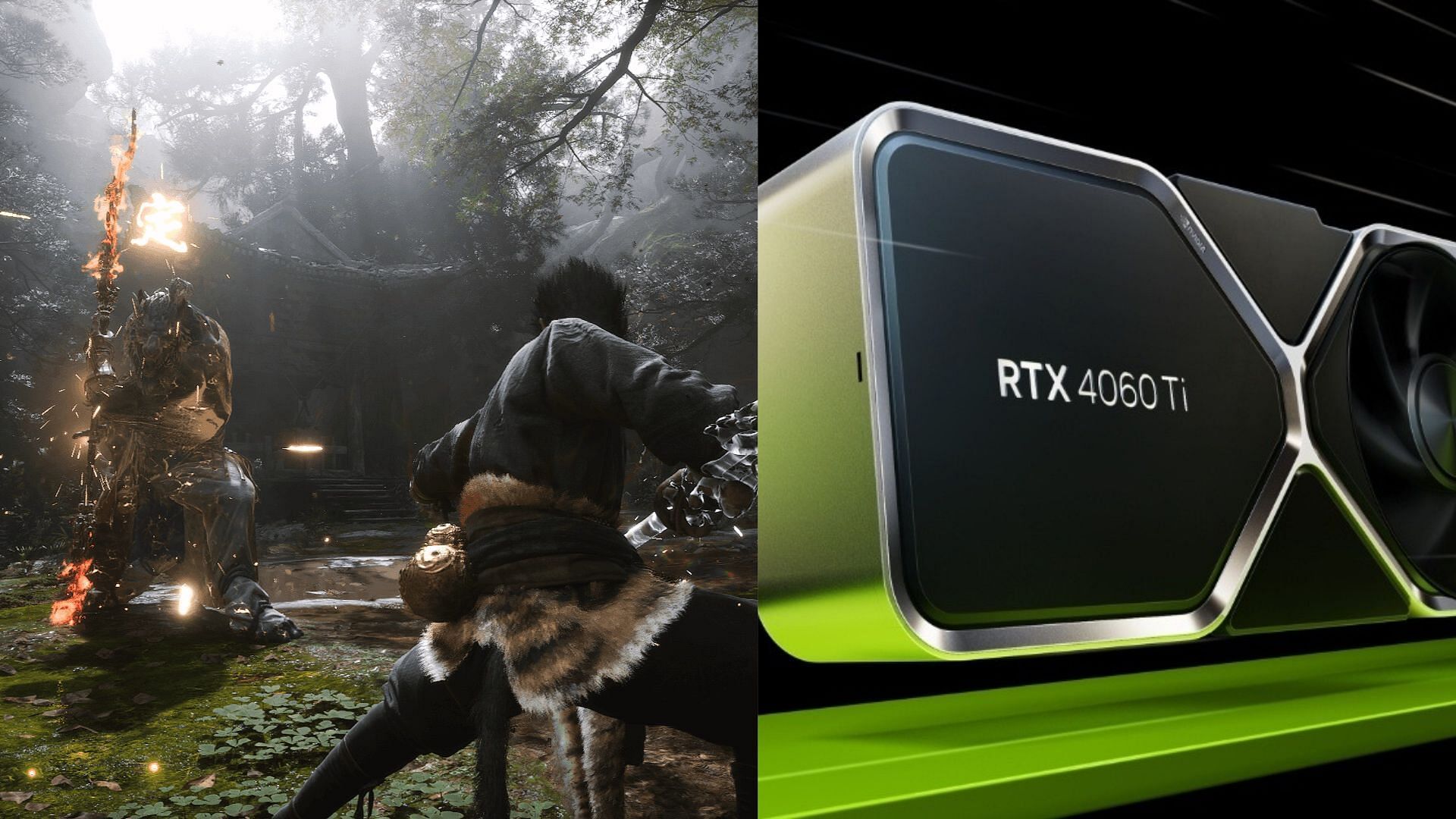 The RTX 4060 and 4060 Ti are powerful GPUs for playing Black Myth Wukong (Image via Game Science and Nvidia) 