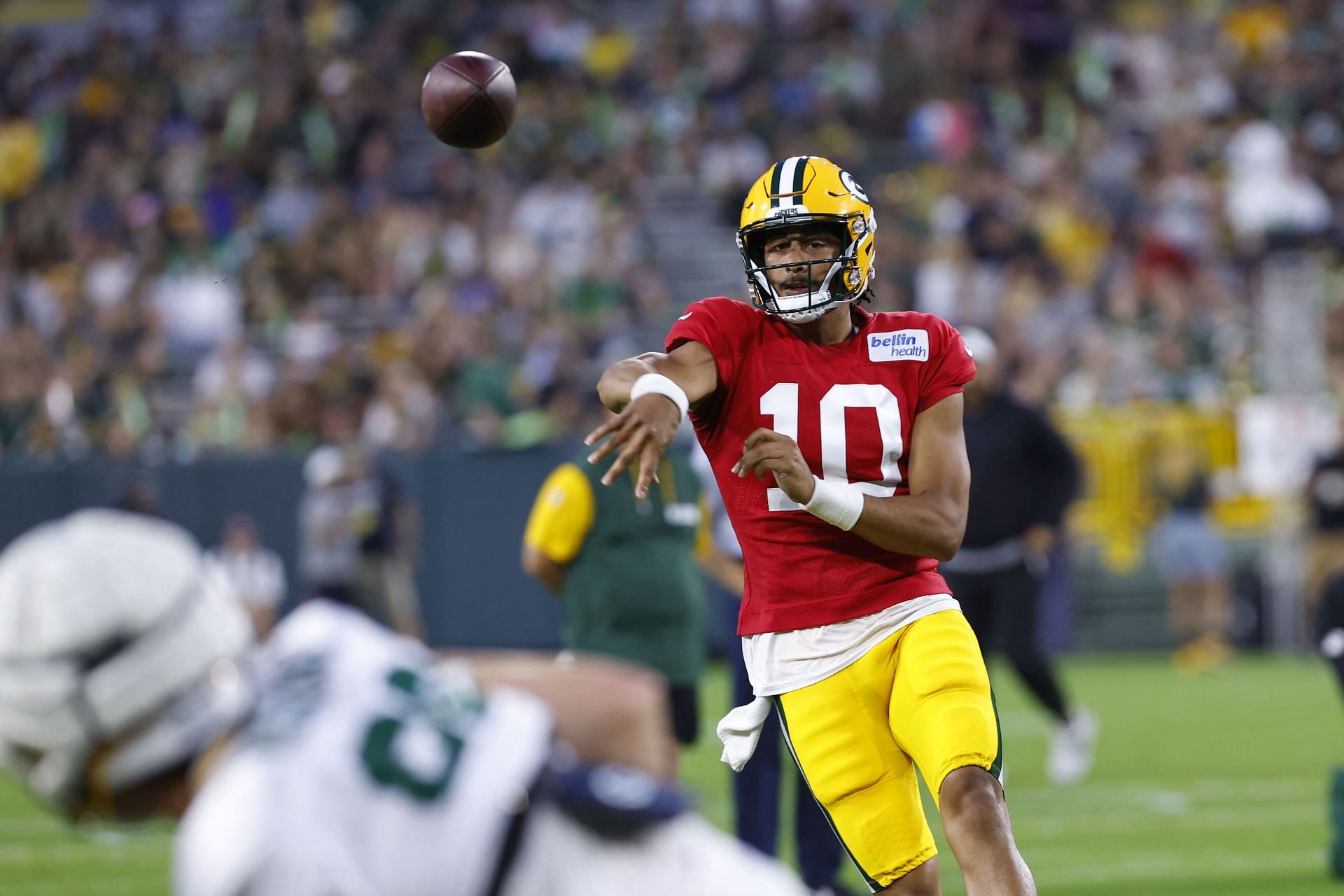 Jordan Love during Packers Family Night - Source: Getty