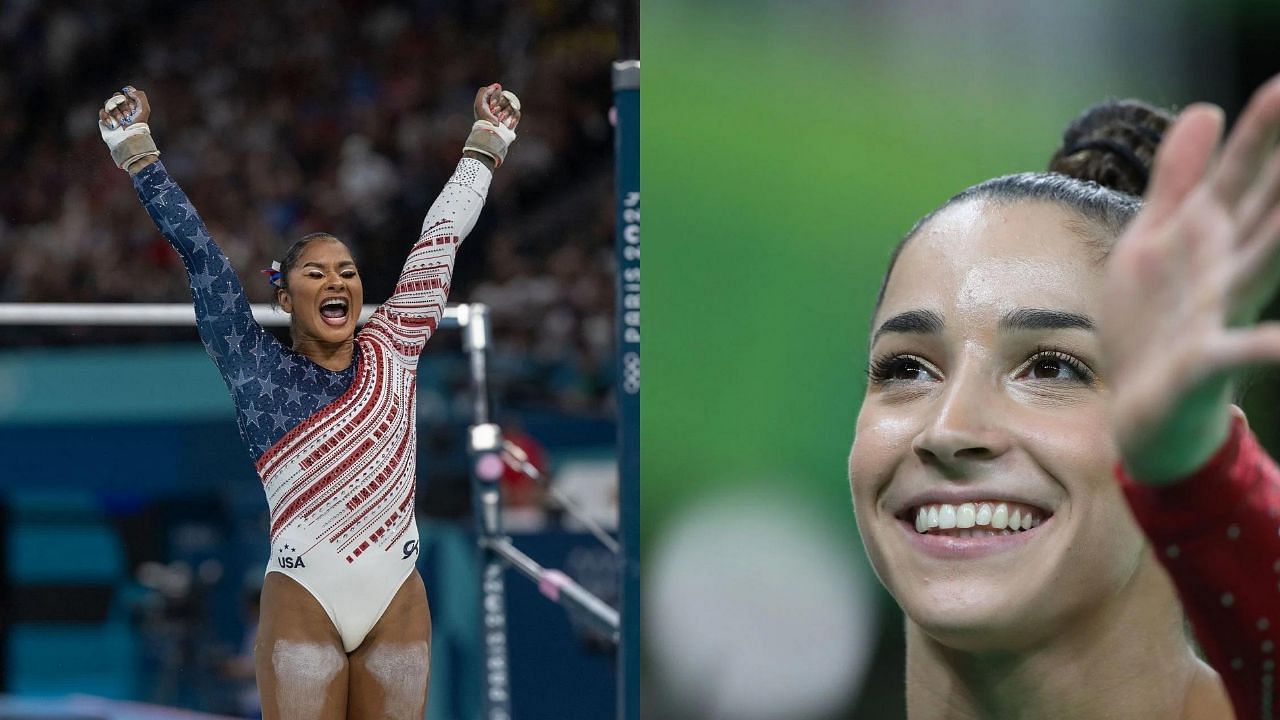 Jordan Chiles and Aly Raisman (Images via: Getty)