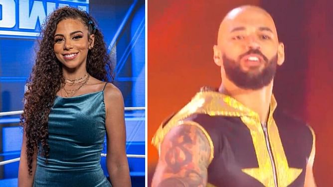 Samantha Irvin and Ricochet have an adorable exchange after his AEW debut at All In