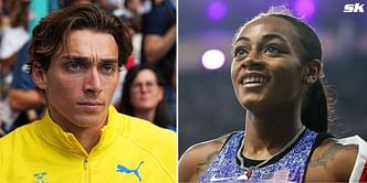Armand Duplantis and Sha'Carri Richardson's LSU's 'First Day of College' picture goes viral as pair bag medals at Paris Olympics