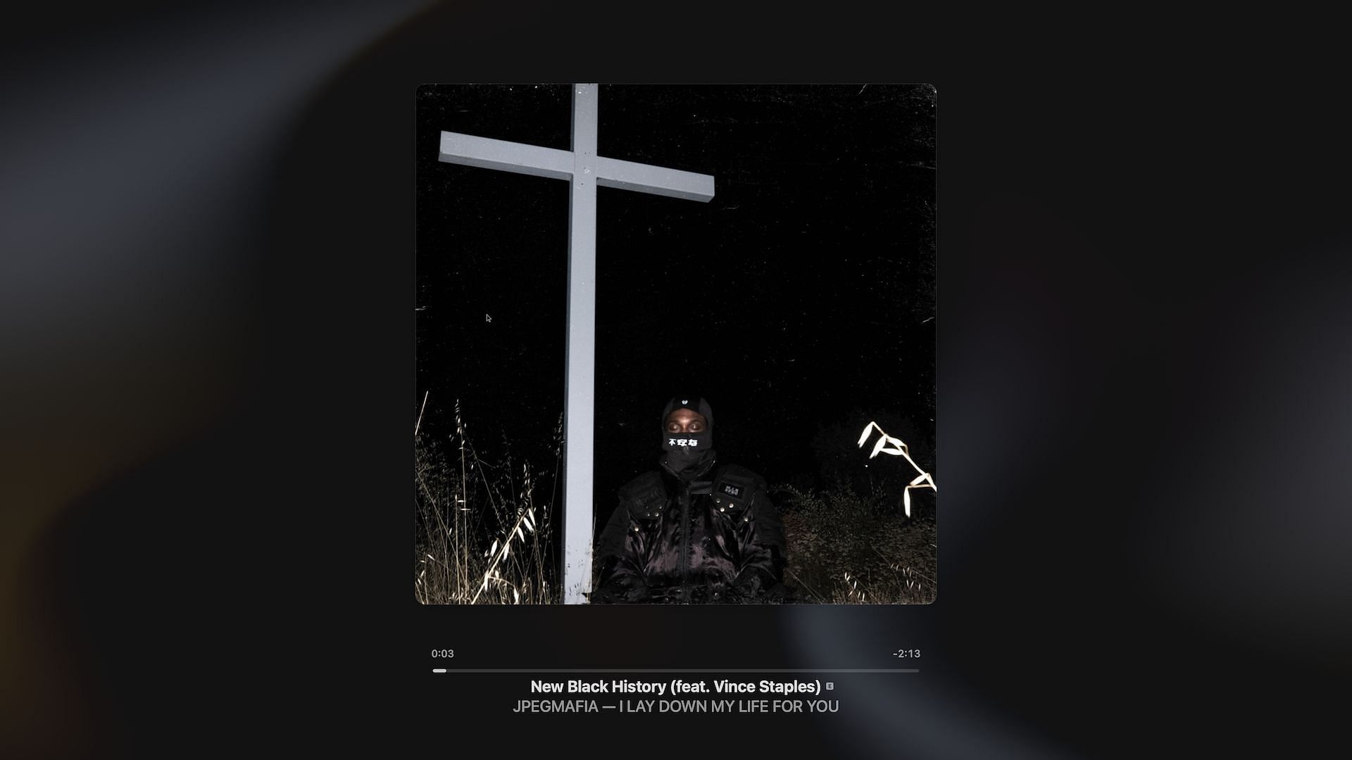 Track 5 on JPEGMafia&#039;s fifth studio album &#039;I LAY DOWN MY LIFE FOR YOU&#039; (Image via Apple Music)