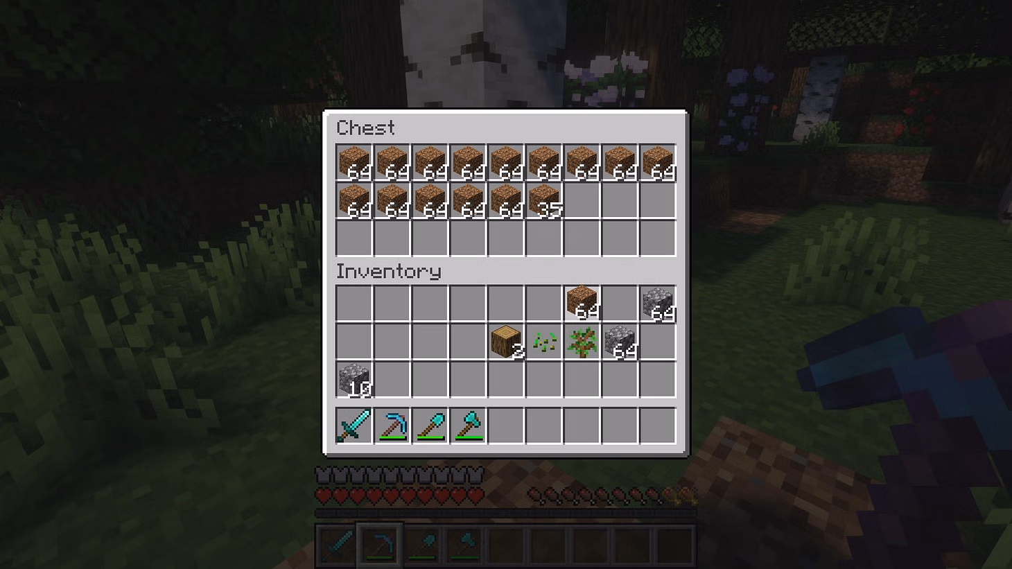 Complete list of all Minecraft inventory shortcuts