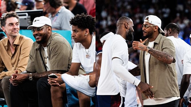 WATCH: Carmelo Anthony recaps exciting moments from 2024 Olympics with son Kiyan Anthony in Paris