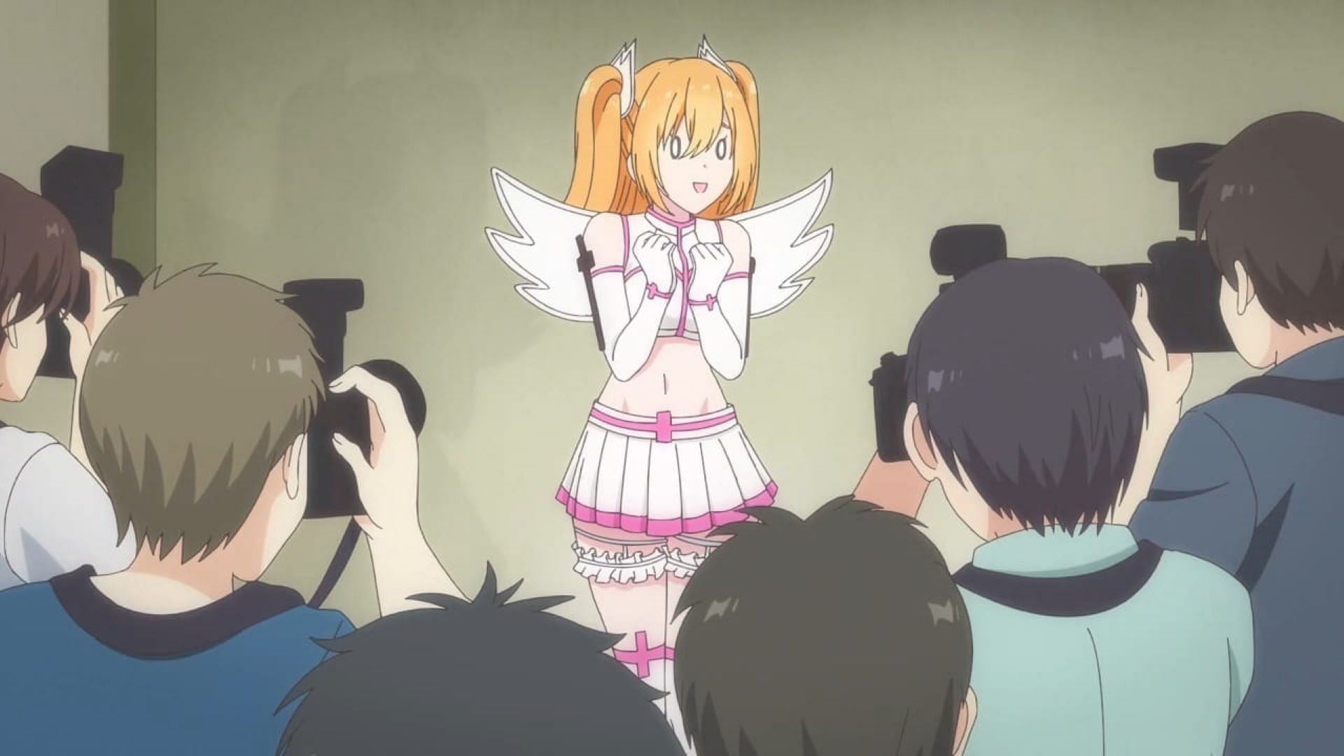 Ririsa in front of the photographers (Image via J.C.Staff)