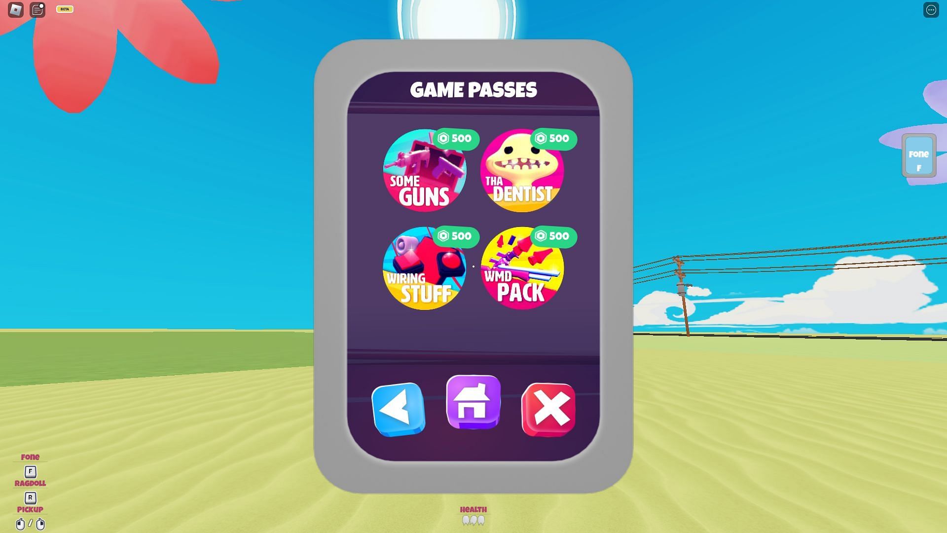 Game passes in Road to Gramby&#039;s (Image via Roblox)