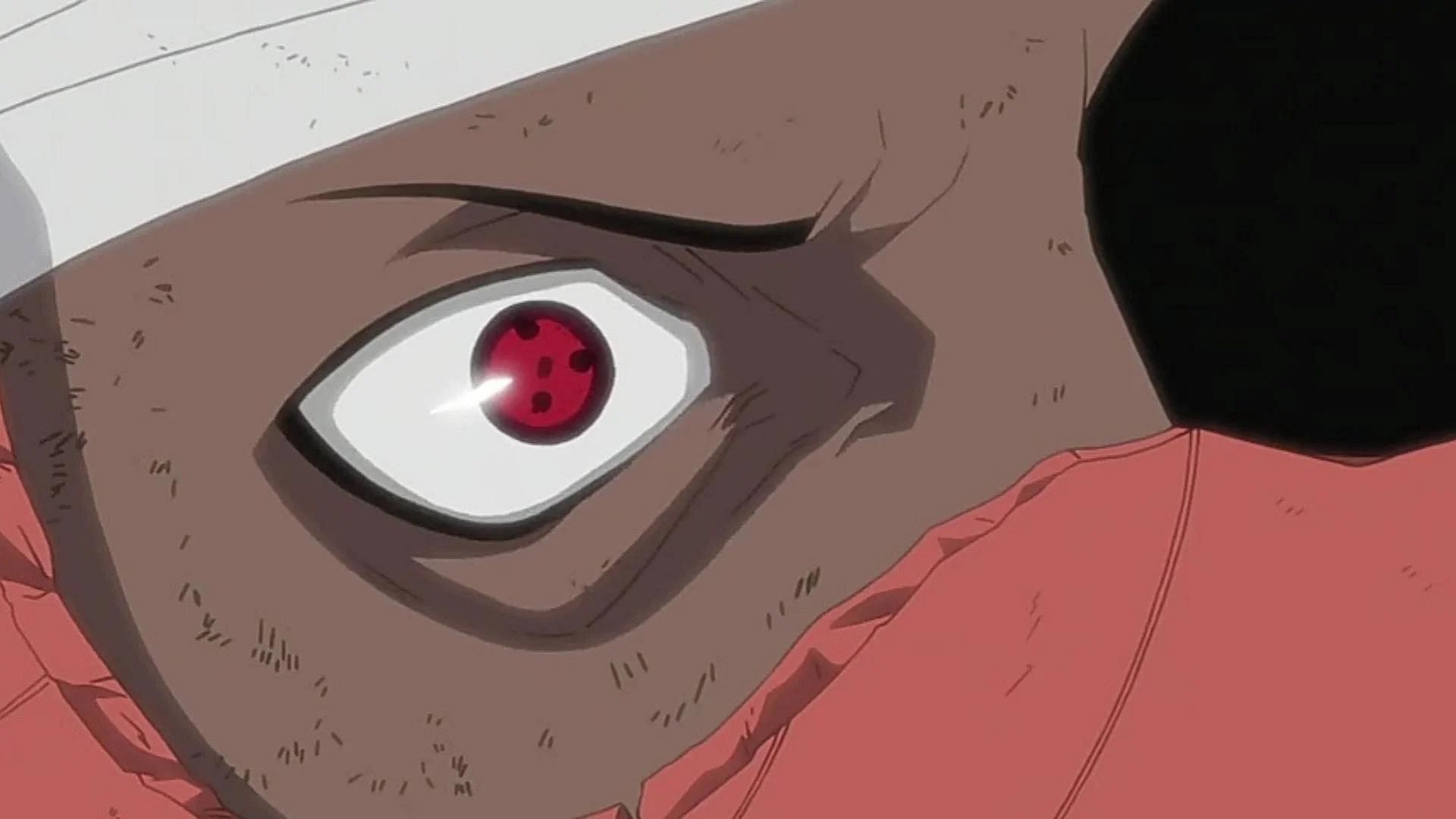 Obito Uchiha&#039;s Sharingan as shown in the anime series (Image via Studio Pierrot)