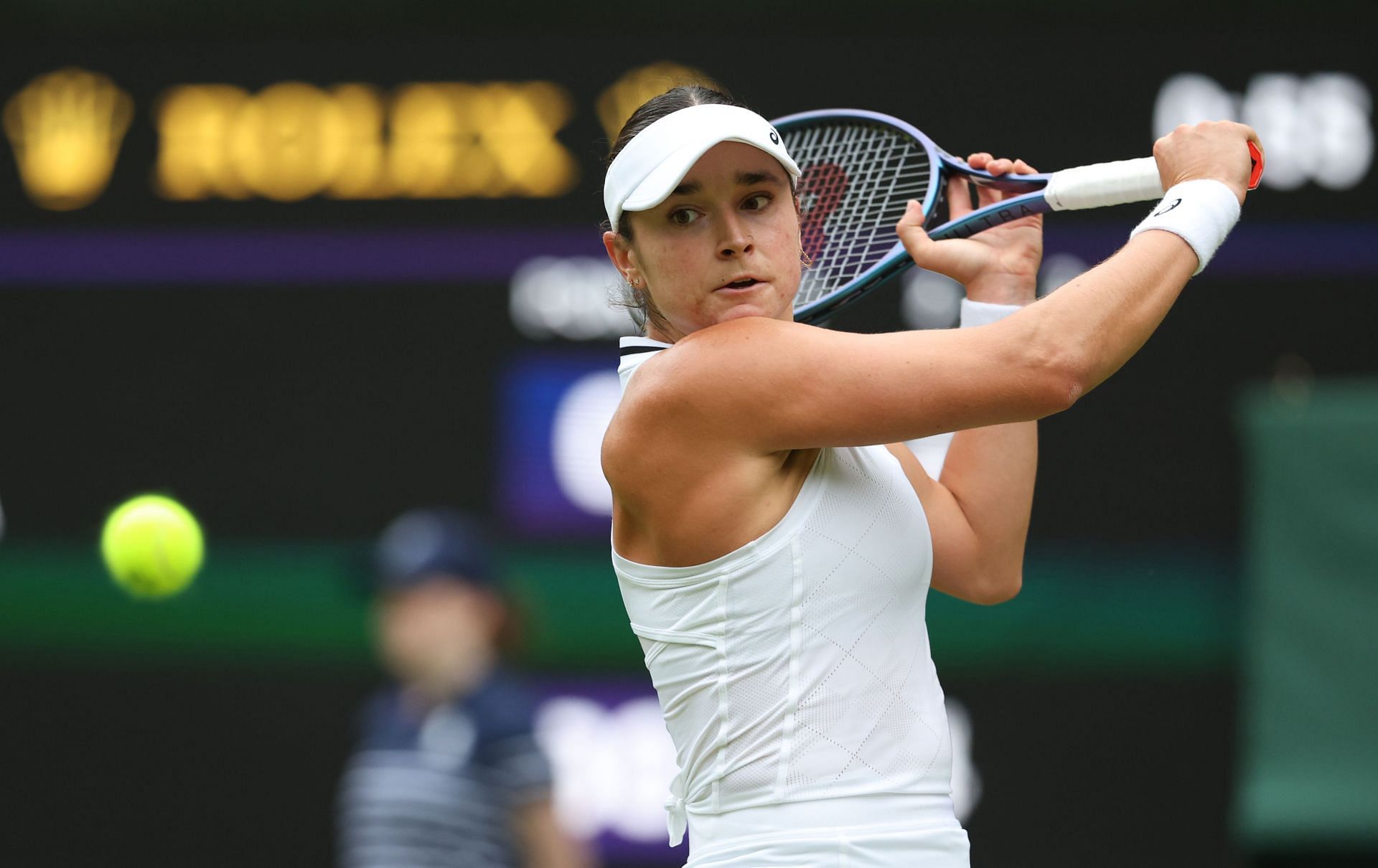 Caroline Dolehide at Wimbledon 2024. (Photo: Getty)