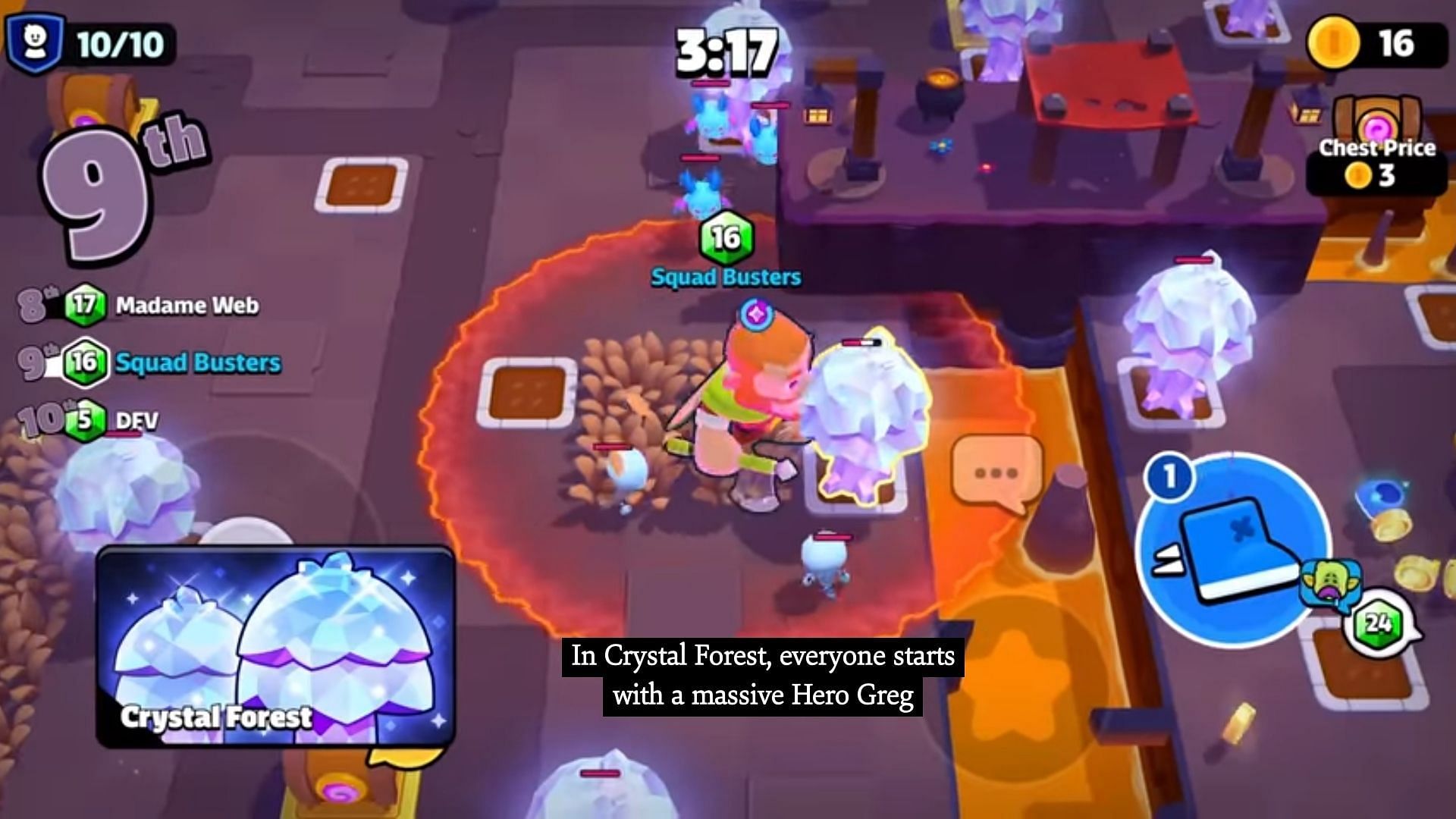 You need to cut down the magical trees to earn more Gems in Crystal Forest mod (Image via Supercell)