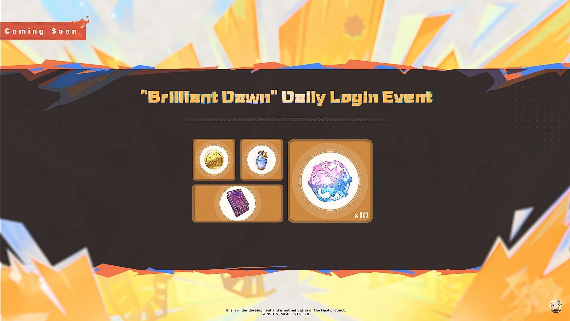 &quot;Brilliant Dawn&quot; Daily Login Event (Image via HoYoverse)