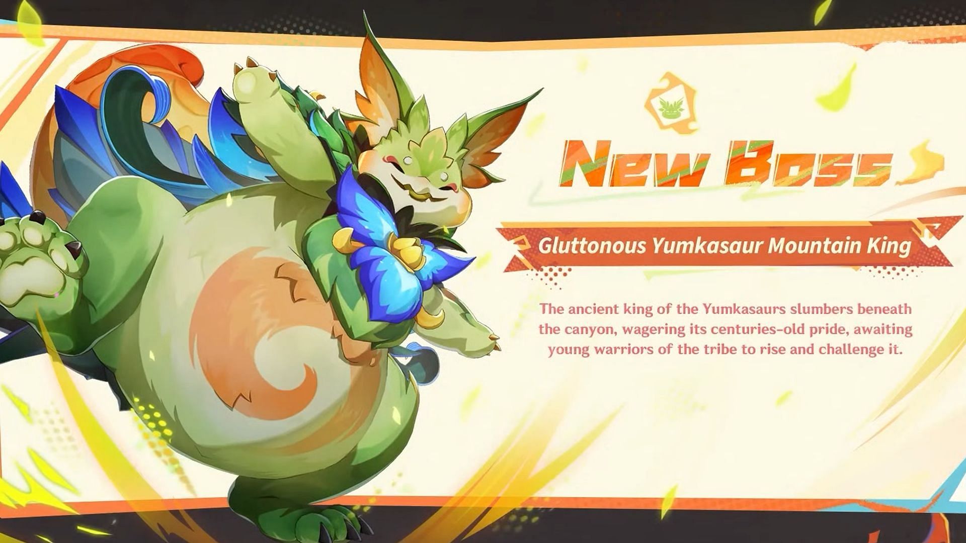 The Gluttonous Yumkasaur Mountain King Boss (Image via HoYoverse)