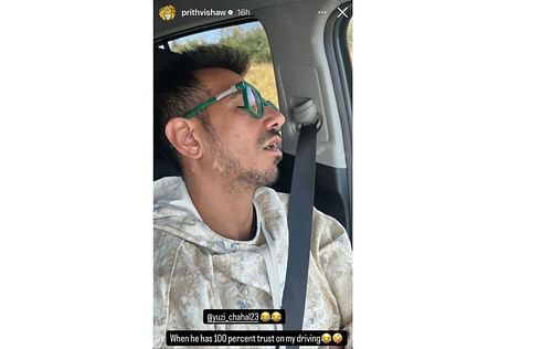 Screenshot of Prithvi Shaw's Instagram story.