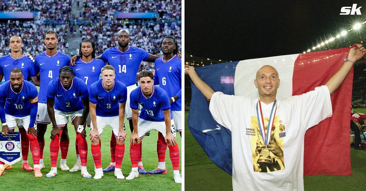 France team (left) and Frank Leboeuf