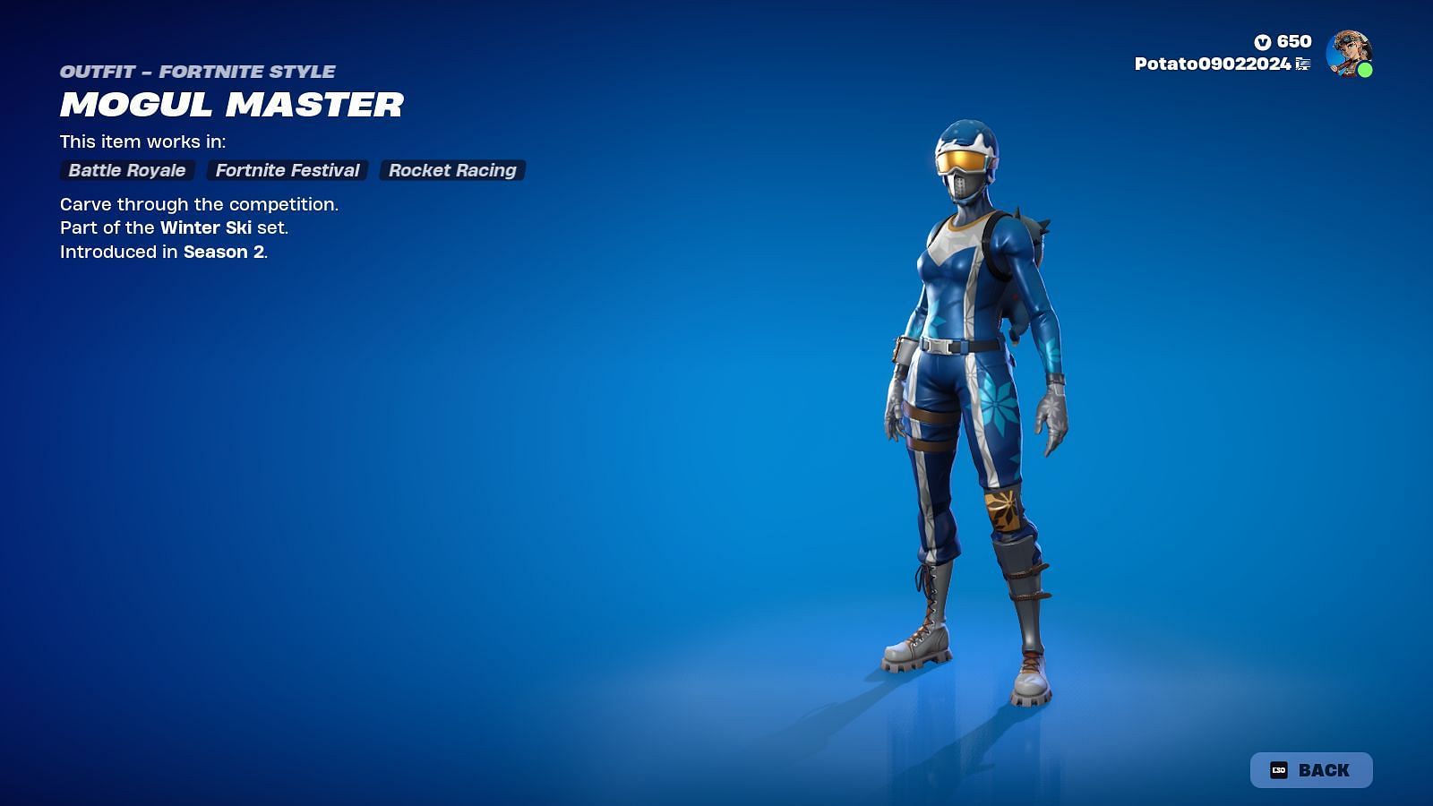 You can purchase Mogul Master and Alpine Ace skins in Fortnite separately. (Image via Epic Games)