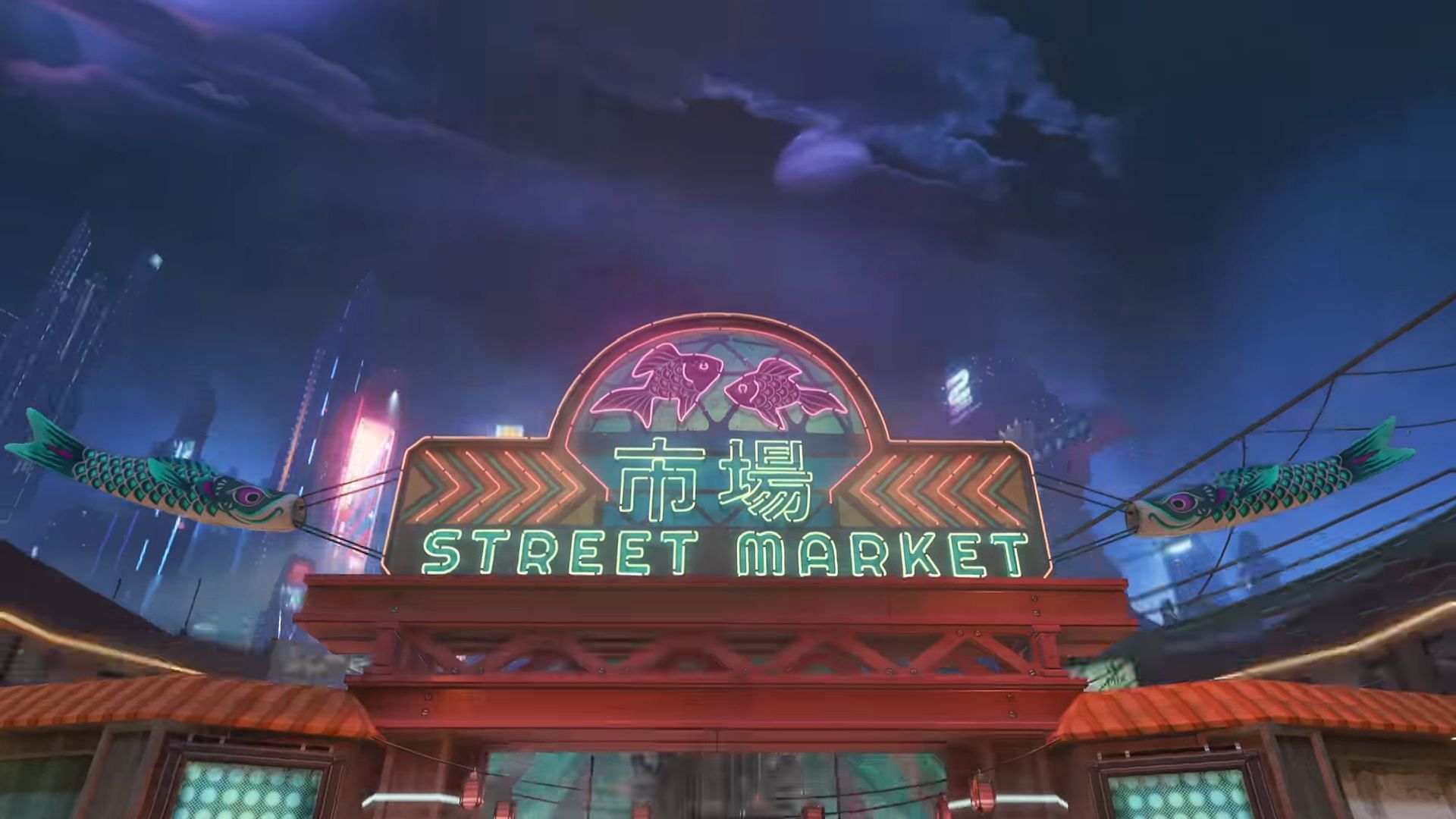 Street Market POI in E-District map in Apex Legends Season 22 (Image via Electronic Arts)