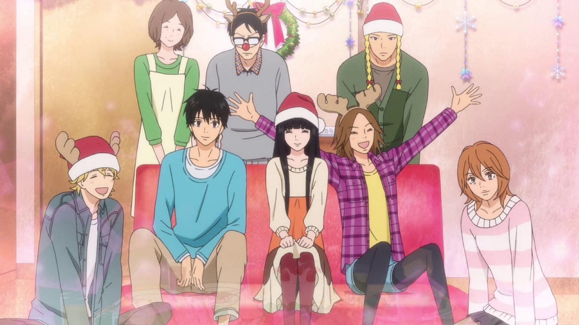 Sawako with her friends and family (Image via Production I.G)