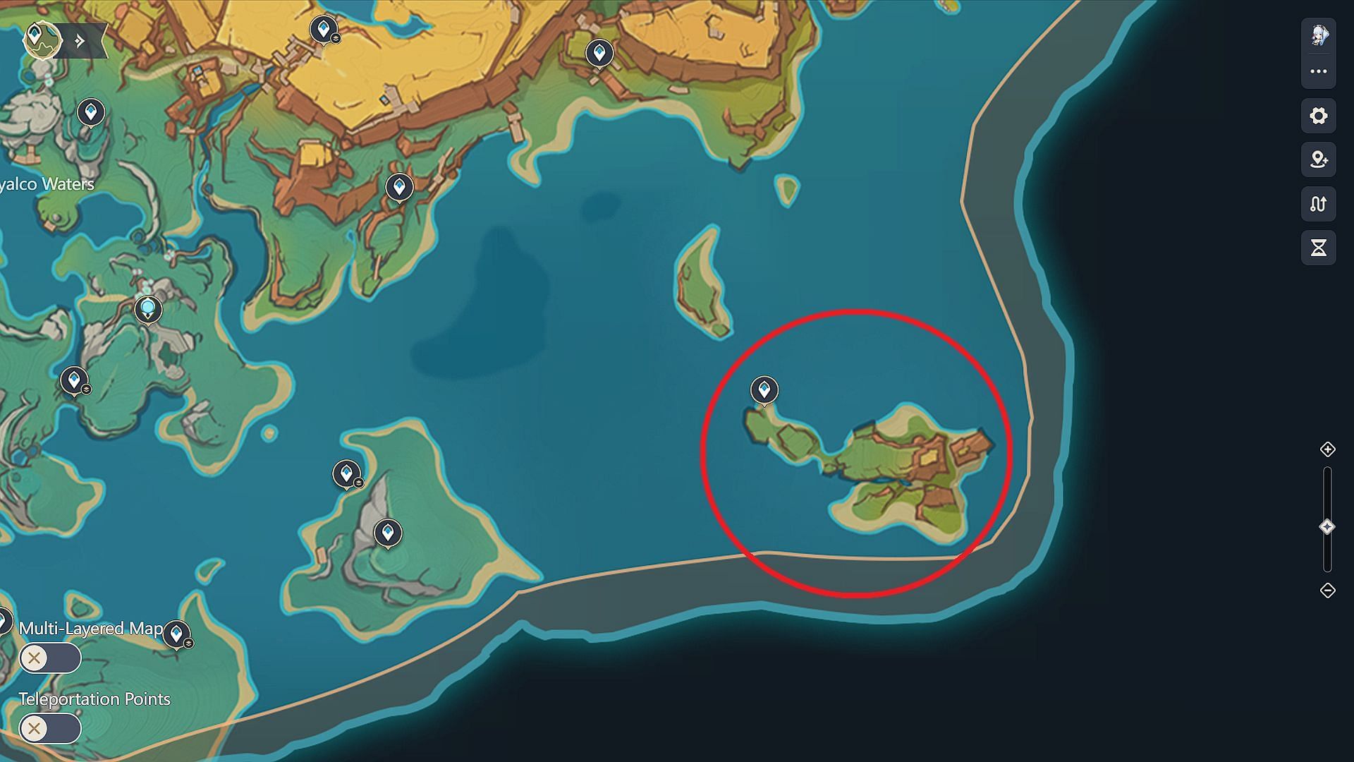 Firethief&#039;s Secret Isle (Image via HoYoverse/HoYoLAB Interactive Map)