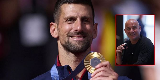 "Always continues to amaze me" - Andre Agassi celebrates 'friend' Novak Djokovic joining him in history books after Paris Olympics gold medal