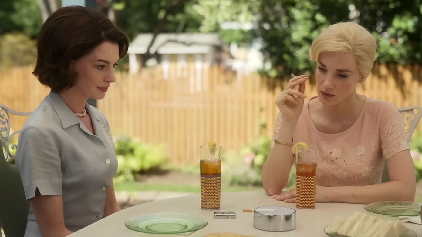 Jessica Chastain and Anne Hathaway in a still from Mothers