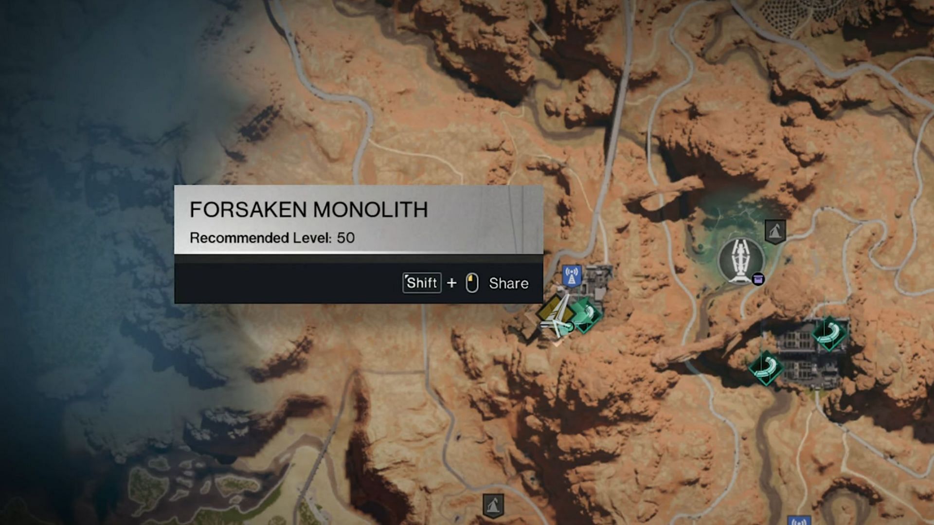 You&#039;ll need to be high level to get to the Forsaken Monolith safely (Image via Starry Studio || TroubleChute Basics)