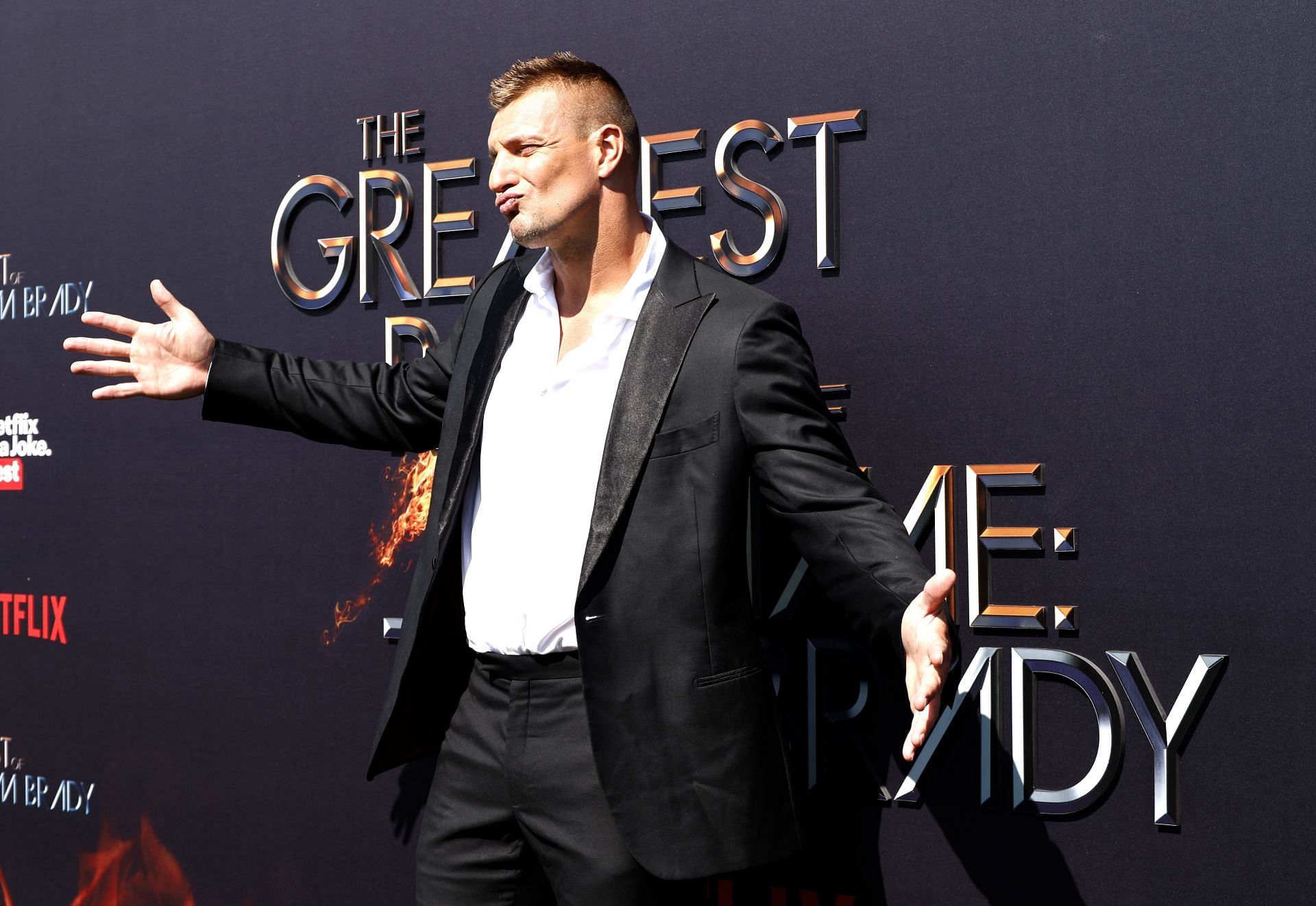 Rob Gronkowski at Netflix Is A Joke Fest's "The Greatest Roast Of All Time: Tom Brady" - Source: Getty