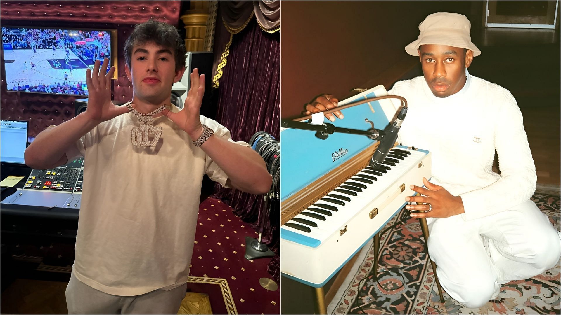 Ian has released a new track after being seemingly criticized by Tyler, The Creator (Images via Instagram/iaaaaaaaaaaannnnnnnn and feliciathegoat)