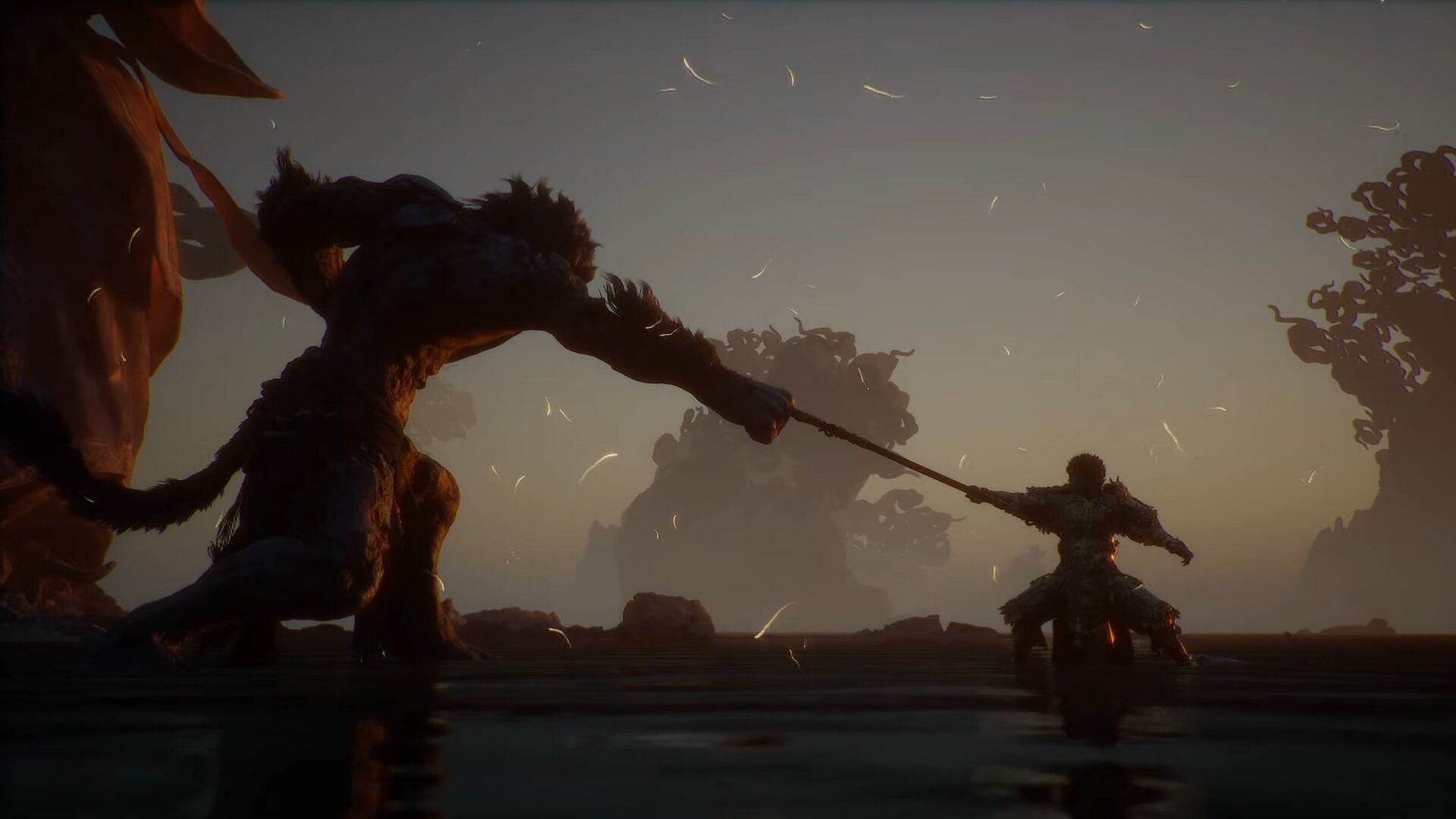 The final battle in the Black Myth Wukong ending (Image via GameScience)