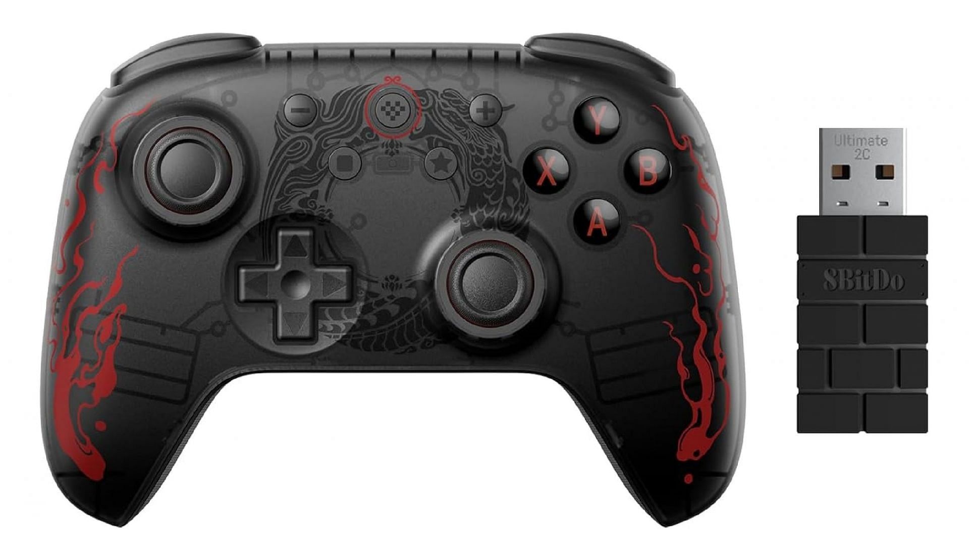 The front of the Wukong-themed 8bitDo Ultimate 2C controller (Image via 8BitDo/Amazon)