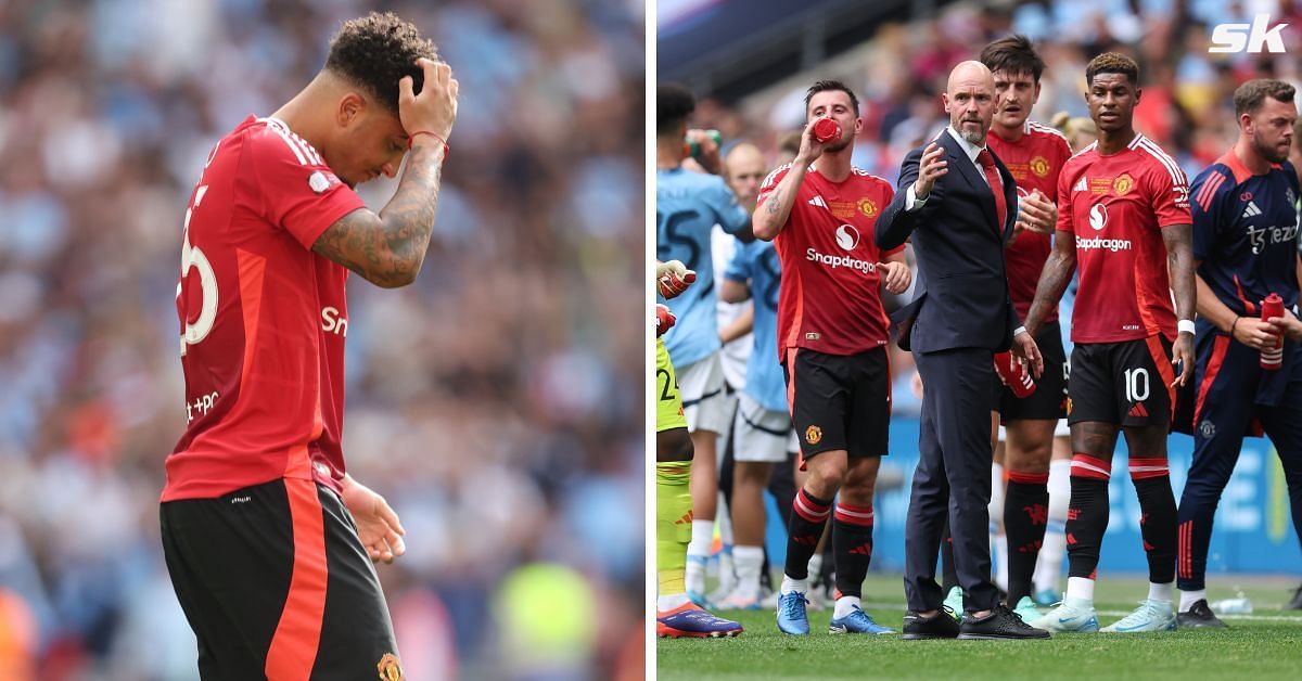 Jadon Sancho and Erik Ten Hag (Image via Getty)