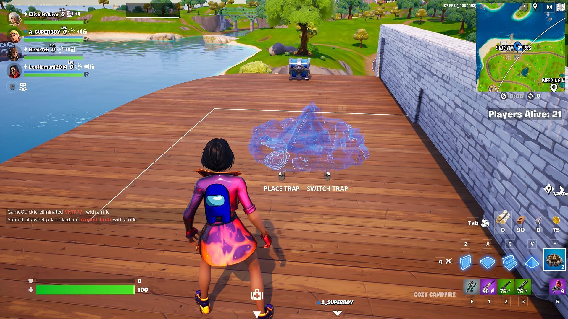 Fortnite Reboot Chapter 2 has traps that you can use in your favor to heal or damage (Image via Epic Games)