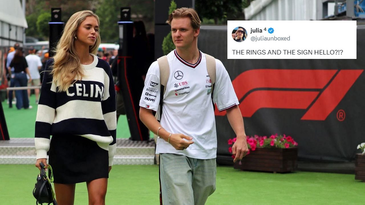 Mick Schumacher and his girlfriend Laila Hasanovic (Image via Getty)