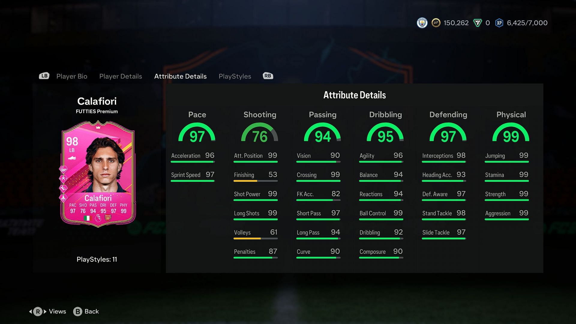 The card has amazing stats (Image via EA Sports)