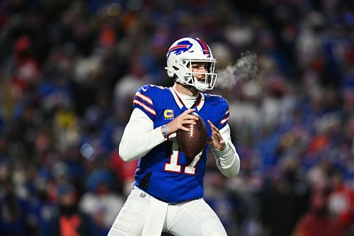 Josh Allen during AFC Wildcard Playoffs - Pittsburgh Steelers v Buffalo Bills - Image source: Getty