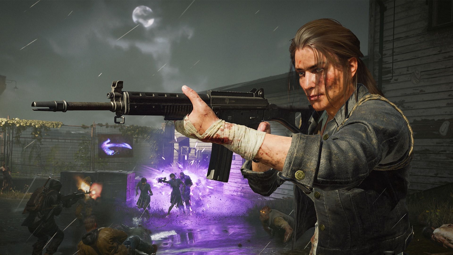 Elizabeth Grey as seen in Black Ops 6 Zombies on the Terminus Island map (Image via Activision)