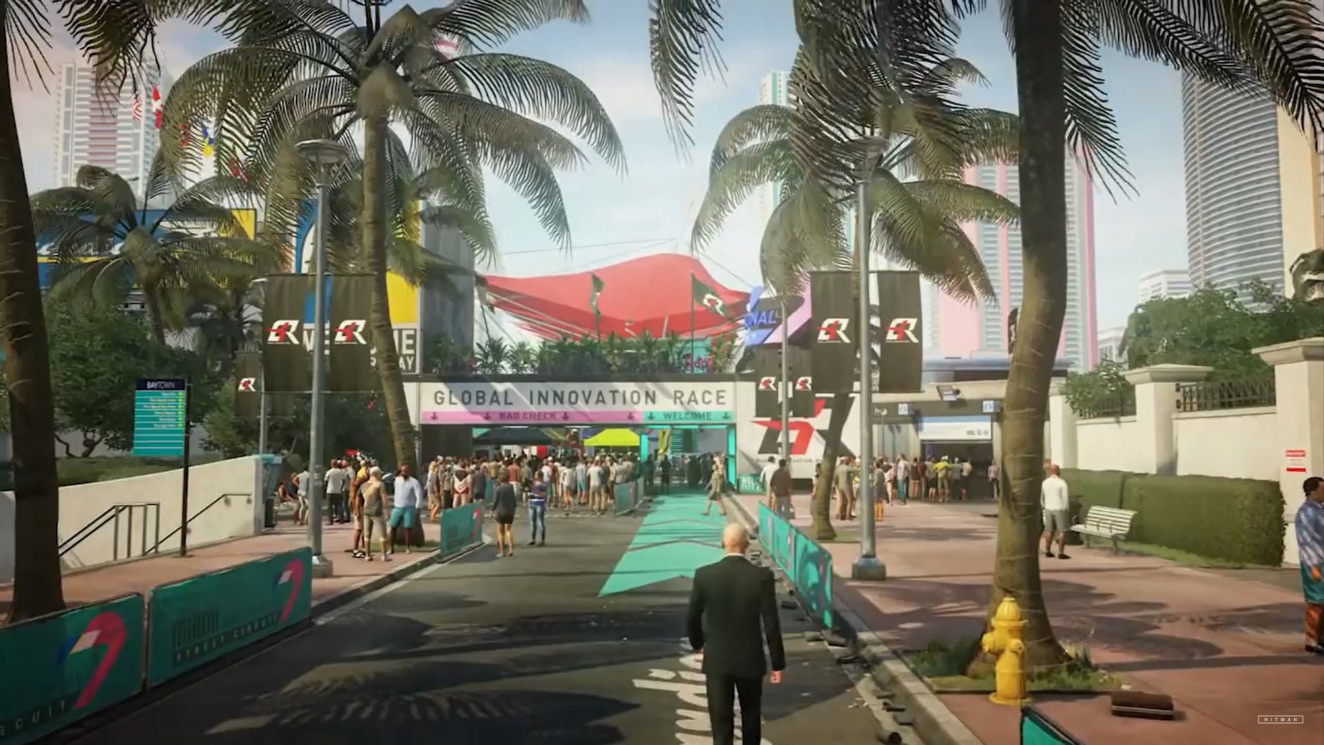 Hitman 2&#039;s Miami (Image via IO Interactive)