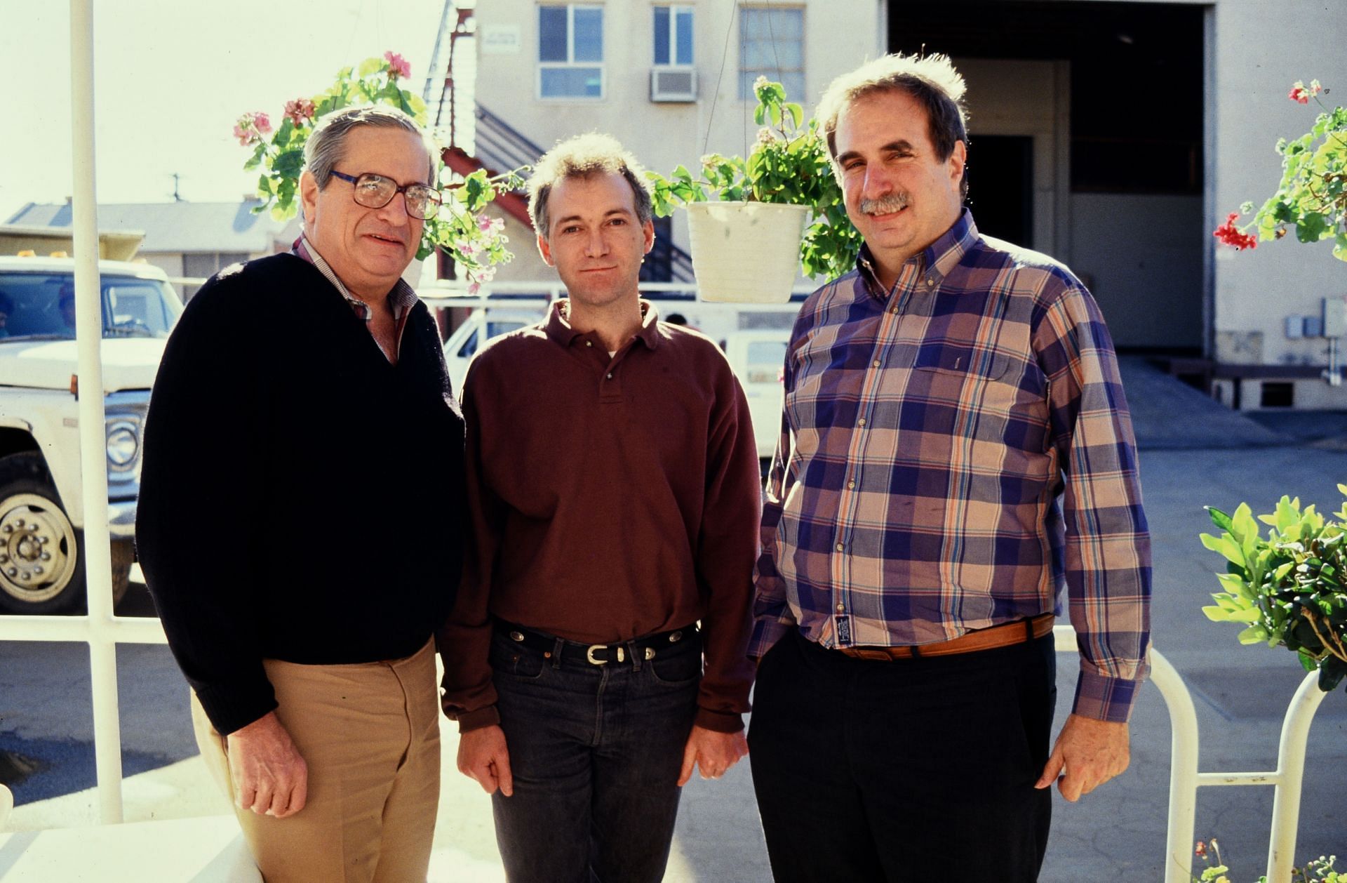 Daniel Selznick with David Hinton and Jeffrey Selznick (Image via Paul Harris/Getty Images)