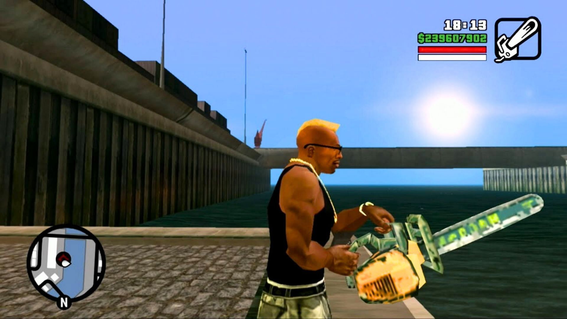 A bried about GTA San Andreas fans discussion about their favorite melee weapons (Image via FaMe7000/YouTube)