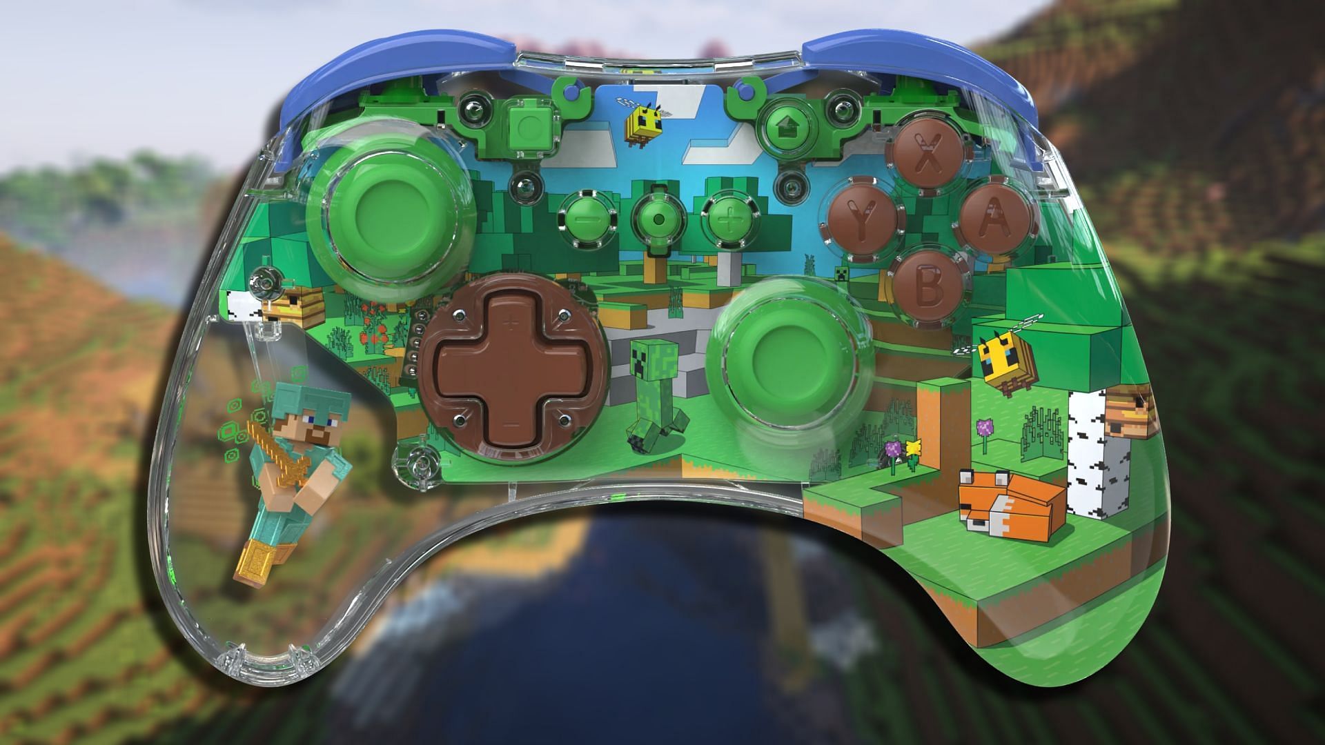 This stylish new controller features a Steve miniature inside of it (Image via Mojang)