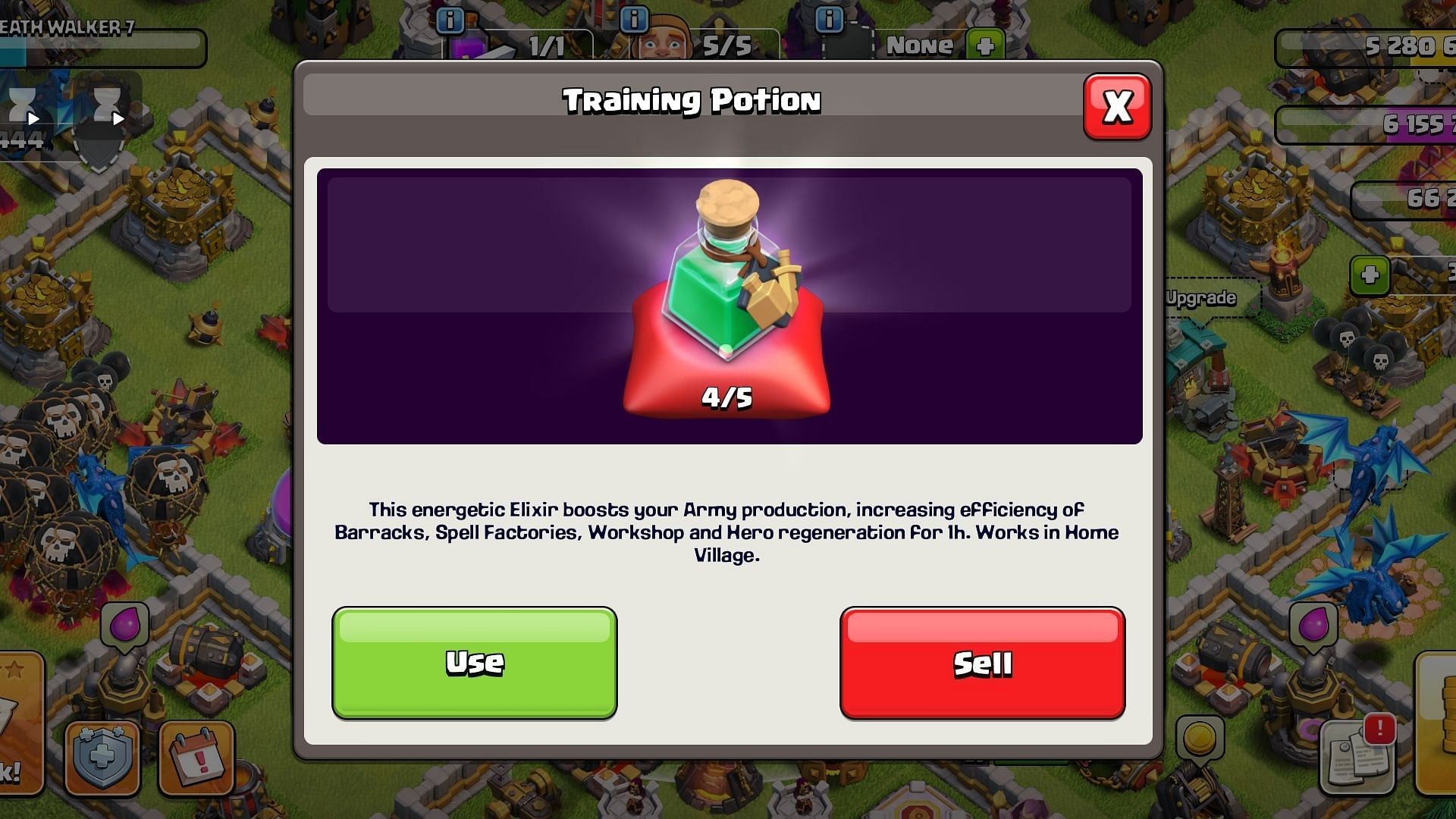 You can get Training Potion from the first tier (Image via Supercell)