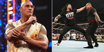 The Rock makes an announcement during WWE SmackDown