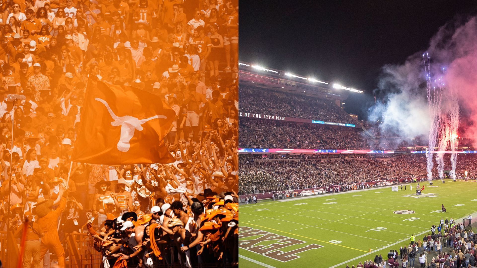 Picture Sources: @TexasFootball, @AggieFootball (X)