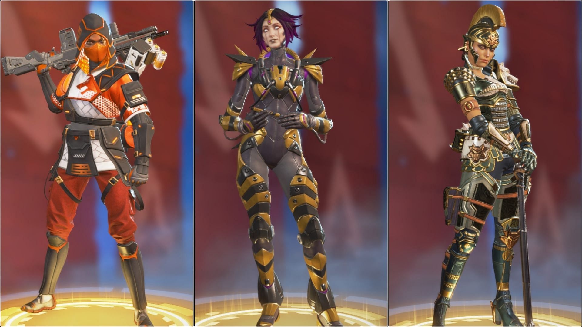 Bangalore, Horizon, and Loba in Apex Legends (Image via Electronic Arts)