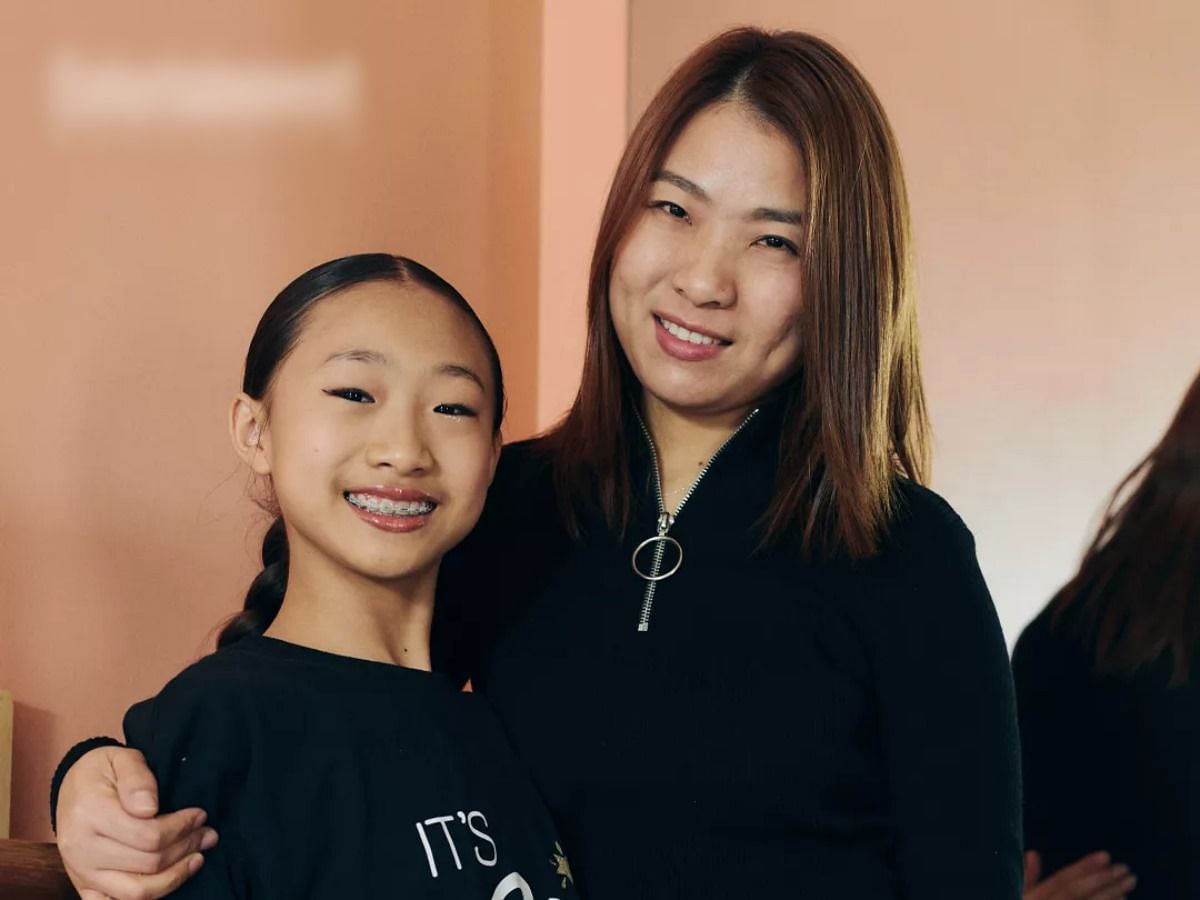 Gina, 11, of Dance Moms: A New Era and Mom, Jing (Image via Hulu)