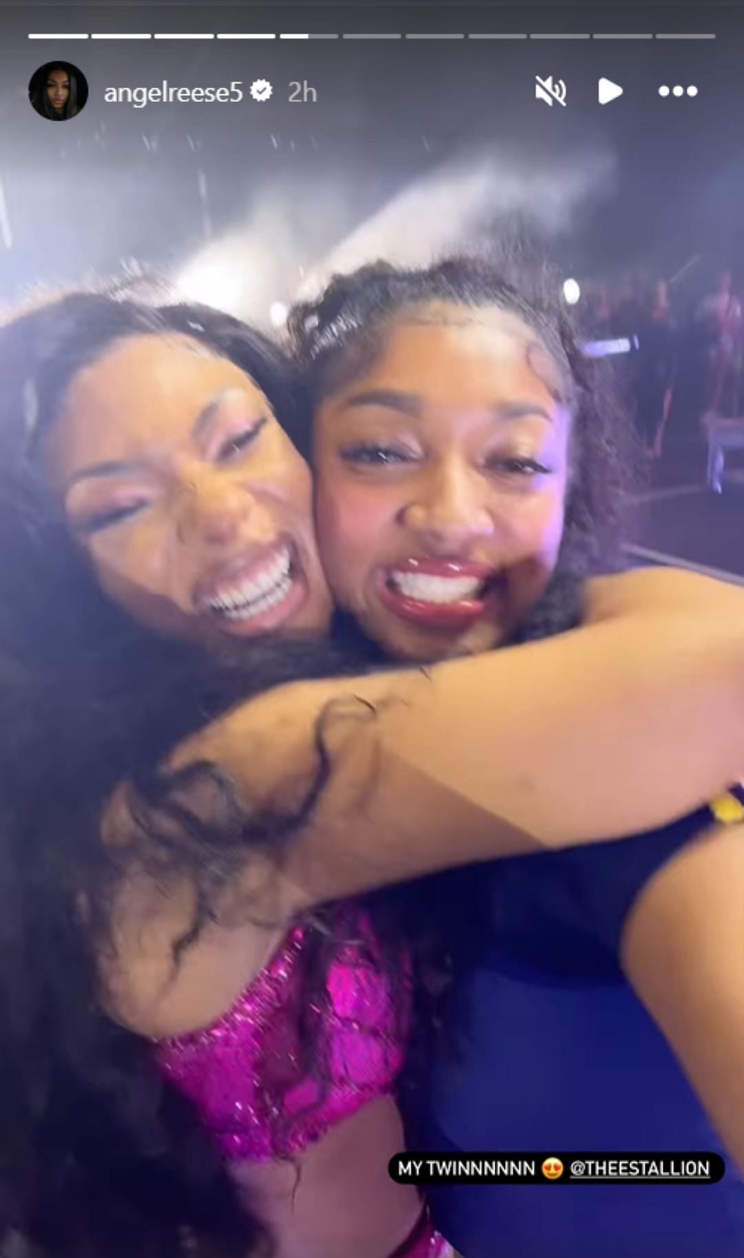 WATCH: Megan Thee Stallion's adorable reaction to Angel Reese surprising  her on stage at Lollapalooza