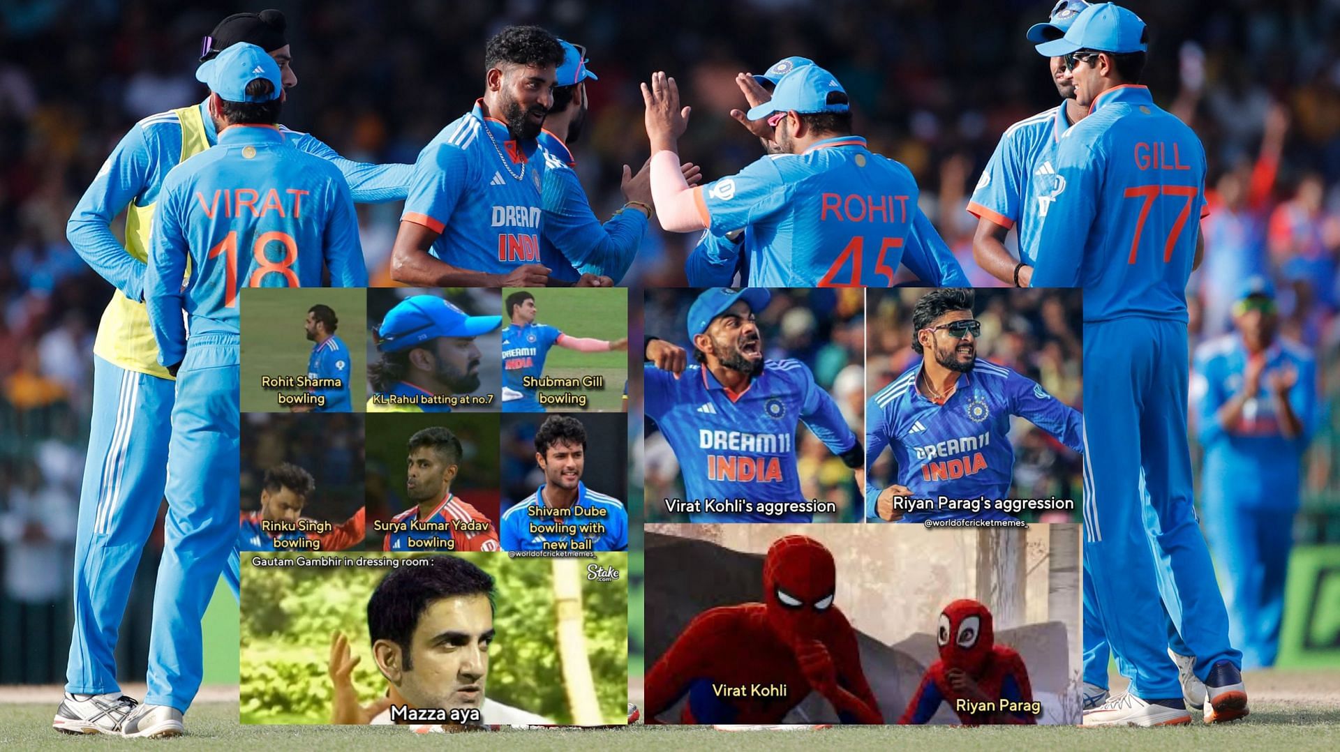 Fans react after 1st innings on Friday. (Image: BCCI, worldofcricketmemes_ /Instagram)