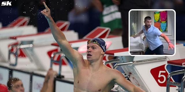 Michael Phelps watched Leon Marchand break his Olympic record at Paris 2024 (Source: Getty)